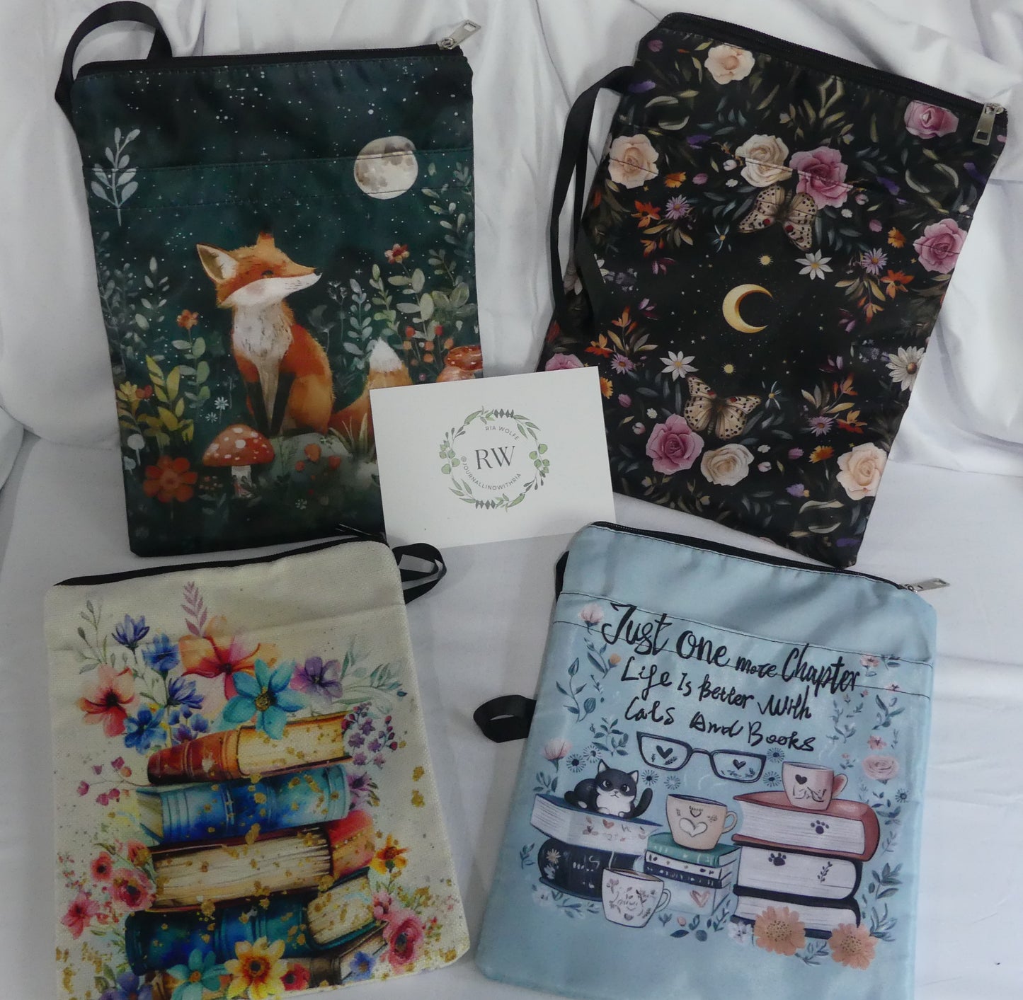 Whimsical Book Bags - waterproof and canvas options available